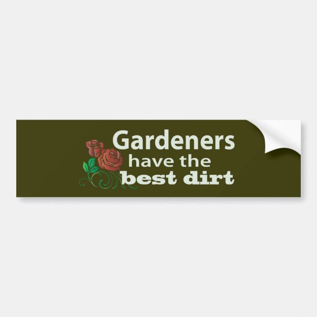 Autocollant De Voiture Les jardiniers ont la meilleure chemise ! (Devant)