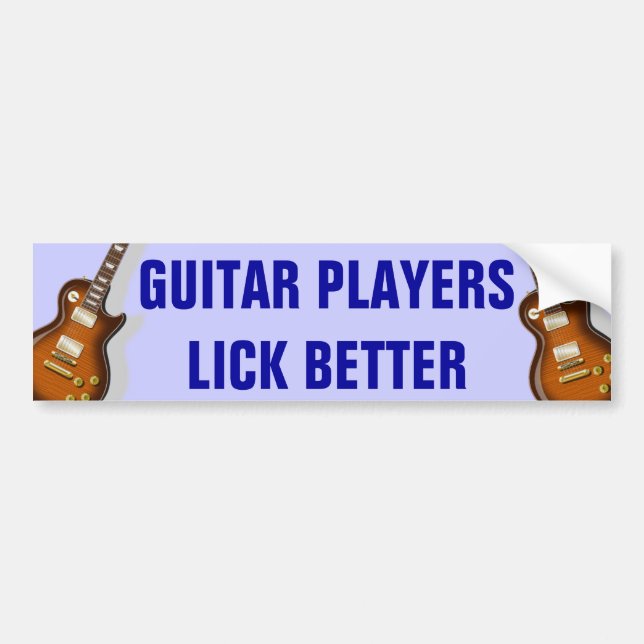 Autocollant De Voiture Les joueurs de guitare de LP lèchent un meilleur (Devant)