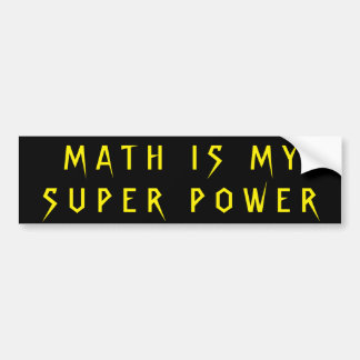 Autocollant De Voiture Les maths sont mon super pouvoir