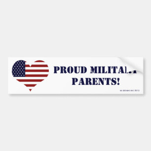 Autocollant De Voiture Les militaires fiers patriotes Parents l'adhésif