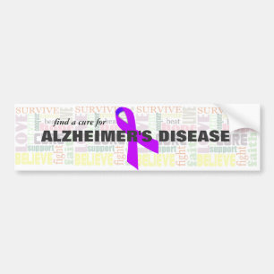 Autocollant De Voiture Les mots inspirés d'Alzheimer