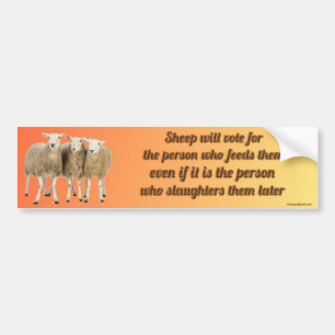 Autocollant De Voiture les moutons voteront pour...