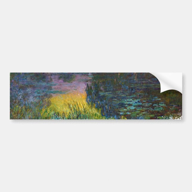 Autocollant De Voiture Les Nappes D'Eau - Coucher Le Soleil, Claude Monet (Devant)