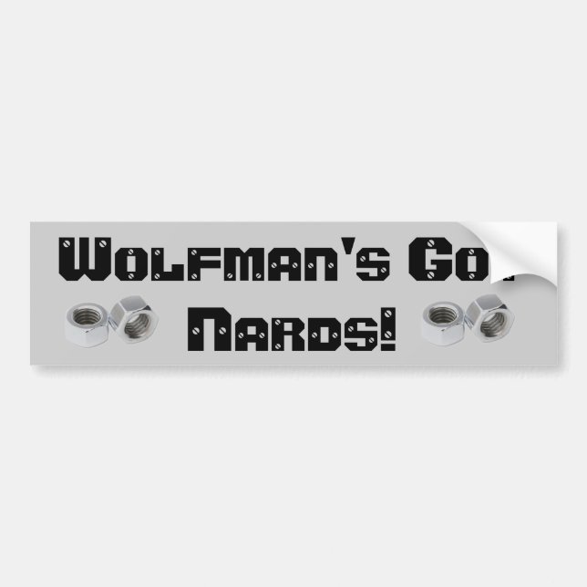 Autocollant De Voiture Les NARDS obtenus de Wolfman ! (Devant)