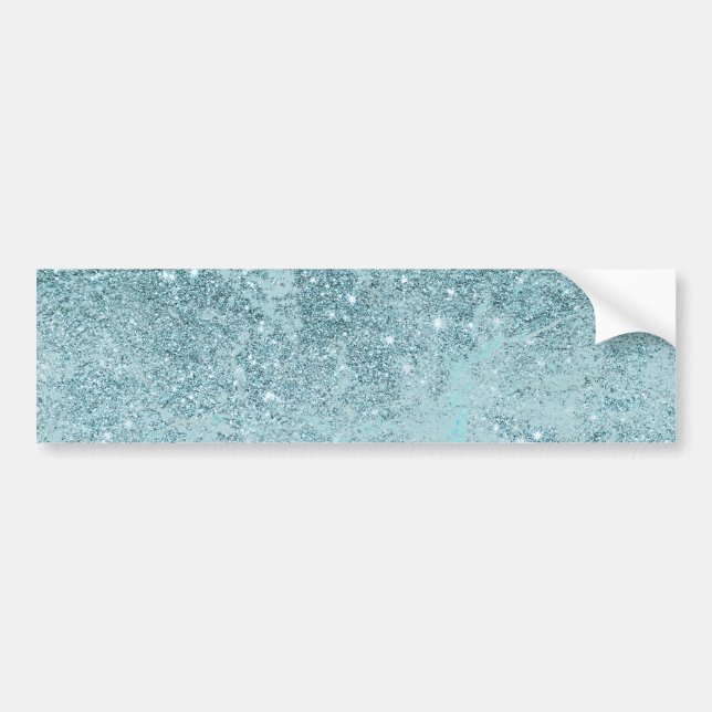 Autocollant De Voiture Les parties scintillantes turquoises abstraites (Devant)