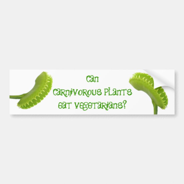 Autocollant De Voiture Les plantes carnivores peuvent-elles manger des vé (Devant)