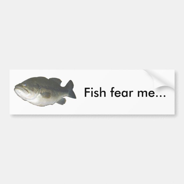 Autocollant De Voiture Les poissons me craignent… (Devant)