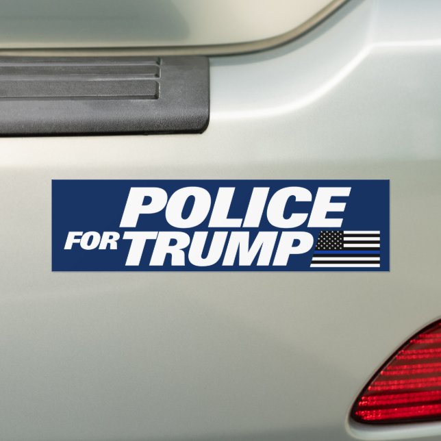 Autocollant De Voiture Les Policiers Pour Trump Blue Line Police Pour Tru (En voiture)