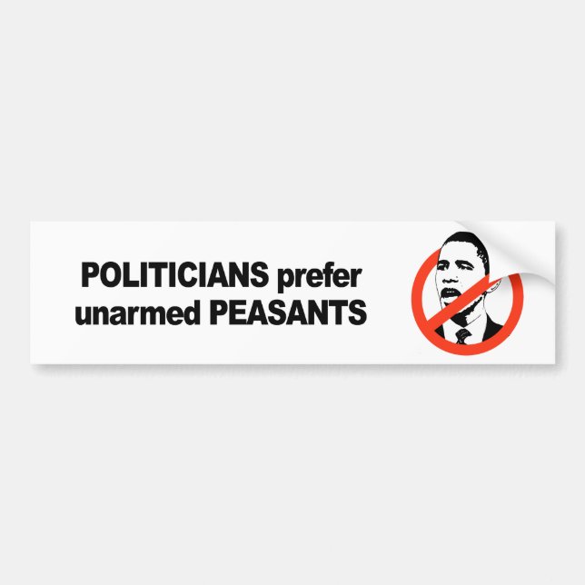 Autocollant De Voiture Les politiciens préfèrent les présidents sans (Devant)