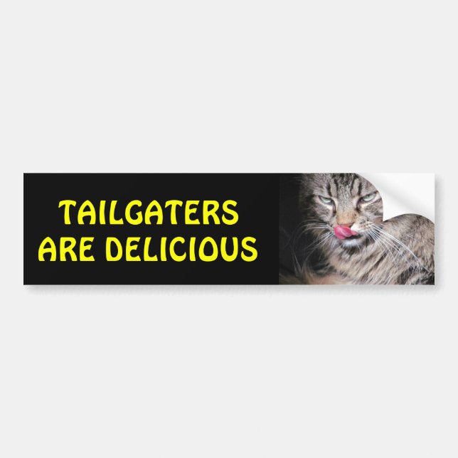 Autocollant De Voiture Les Tailgatateurs Sont Délicieux Grumpy Kitty (Devant)
