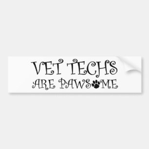 Autocollant De Voiture Les technologies de vétérinaire sont Pawsome