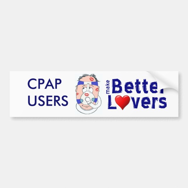 Autocollant De Voiture Les utilisateurs de CPAP font de meilleurs amants (Devant)