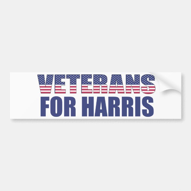 Autocollant De Voiture Les vétérans de Harris 2024 (Devant)