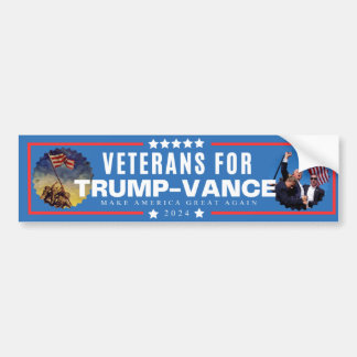 Autocollant De Voiture Les vétérans de Trump Vance 2024