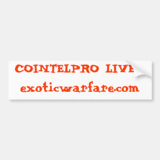 Autocollant De Voiture LES VIES DE COINTELPRO ! exoticwarfare.com