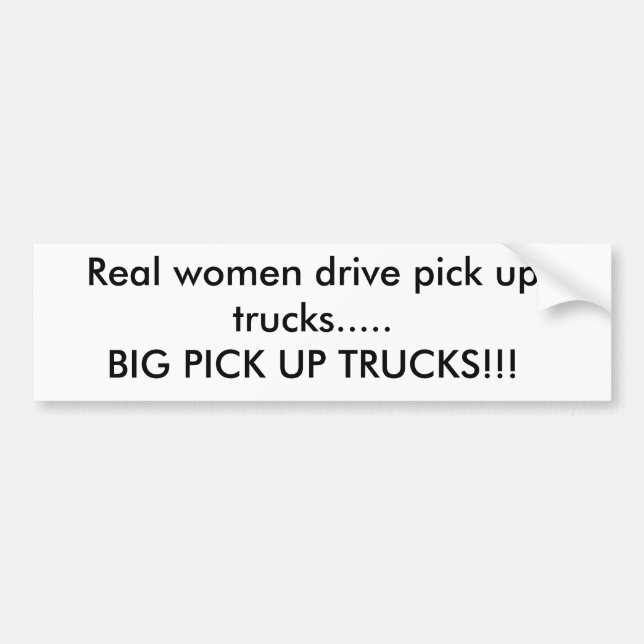 Autocollant De Voiture Les vraies femmes que la commande sélectionnent (Devant)