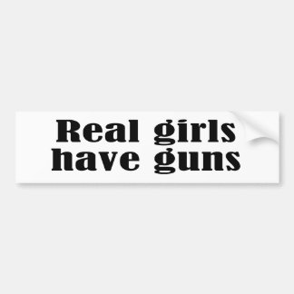 Autocollant De Voiture Les vraies filles ont des armes à feu