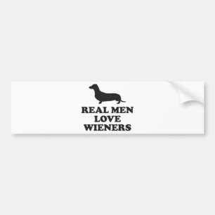 Autocollant De Voiture Les vrais hommes aiment les Wieners