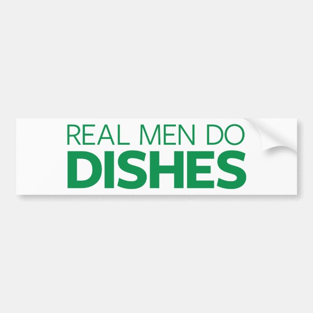 Autocollant De Voiture Les vrais hommes font des plats (Devant)