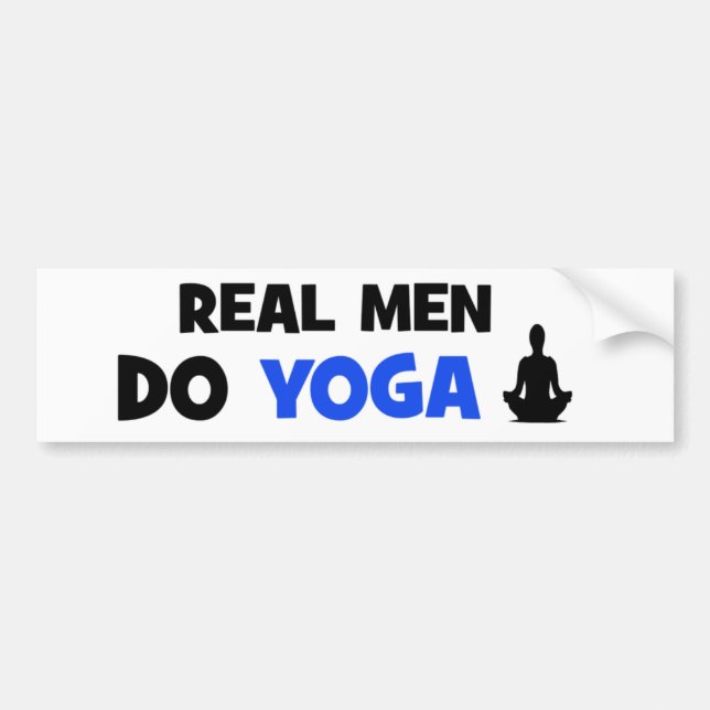 Autocollant De Voiture Les vrais hommes font du yoga - Des chatouilleurs  (Devant)