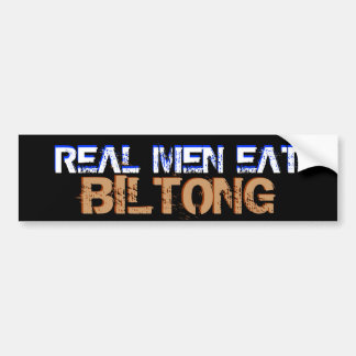 AUTOCOLLANT DE VOITURE LES VRAIS HOMMES MANGENT LE BILTONG