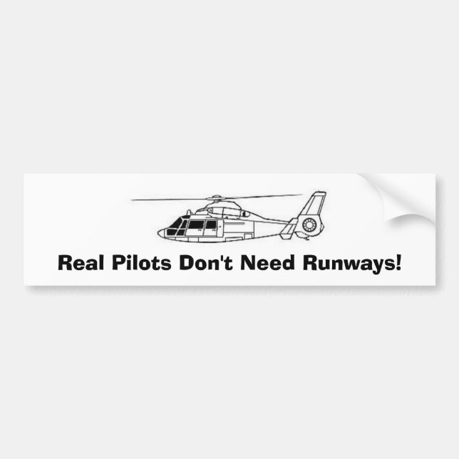 Autocollant De Voiture Les vrais pilotes n'ont pas besoin de pistes ! (Devant)