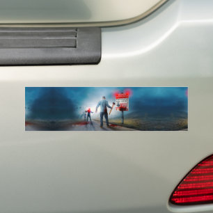 Autocollant De Voiture Les zombies aux yeux lumineux de SlipperyJoe pour 