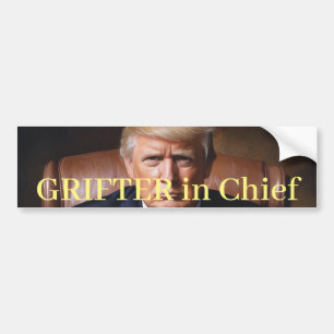 Autocollant De Voiture L'escroc en chef Trump