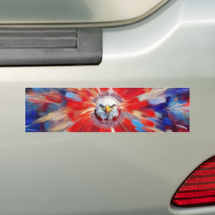 Autocollant De Voiture L'Esprit de 1776, 2026 L'aigle rouge de feu d'Amér