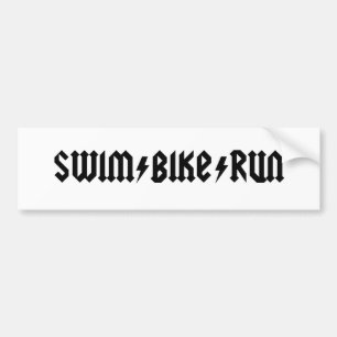 Autocollant De Voiture lettres d'acdc de swimbikerun
