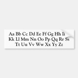 Autocollant De Voiture Lettres d'alphabet - majuscules et ABC minuscule