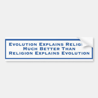 Autocollant De Voiture L'évolution explique la religion