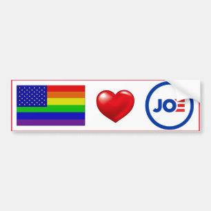 Autocollant De Voiture LGBTQ Aime Joe Biden!