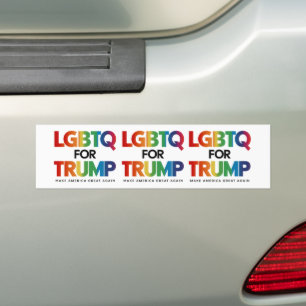 AUTOCOLLANT DE VOITURE LGBTQ POUR TRUMP GAY LESBIENNE POUR TRUMP 2024 