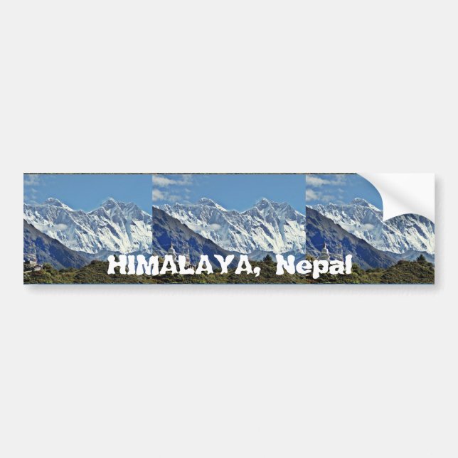 Autocollant De Voiture L'HIMALAYA - une de 1000 vues du NÉPAL (Devant)