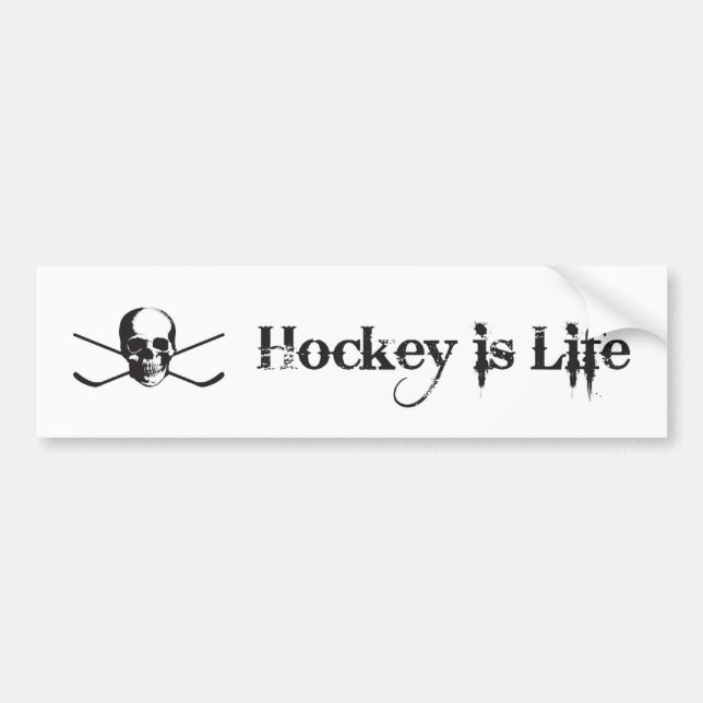 Autocollant De Voiture L'hockey est la vie (Devant)