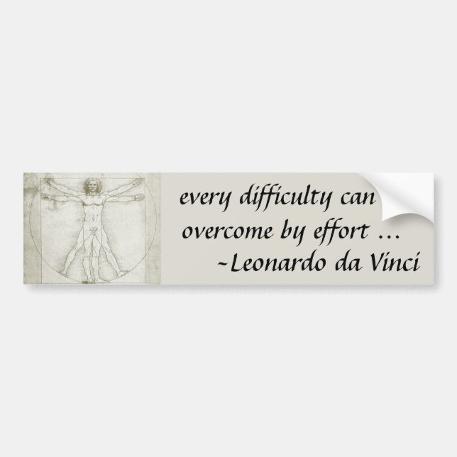 Autocollant De Voiture L'homme vitruvien de Léonard de Vinci (Devant)
