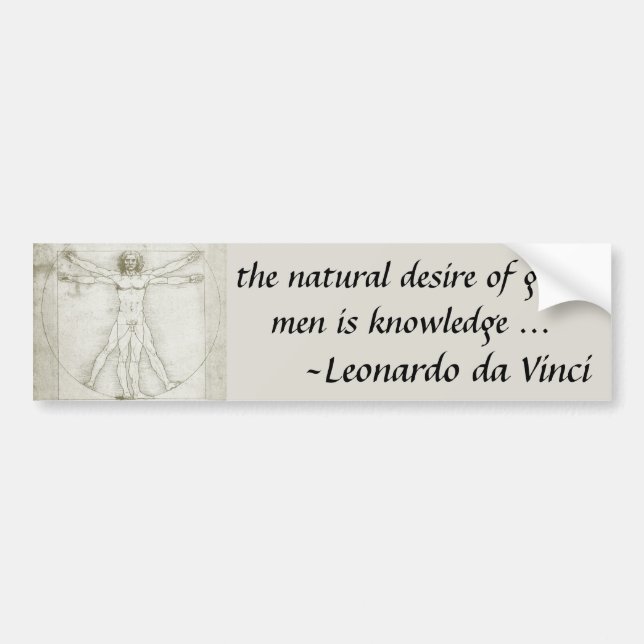 Autocollant De Voiture L'homme vitruvien de Léonard de Vinci (Devant)