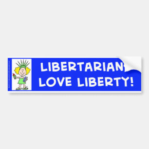 Autocollant De Voiture Libbie de liberté d'amour de libertaires