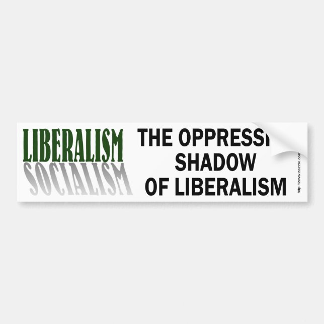 Autocollant De Voiture Libéralisme/Socialisme-pare-chocs (Devant)