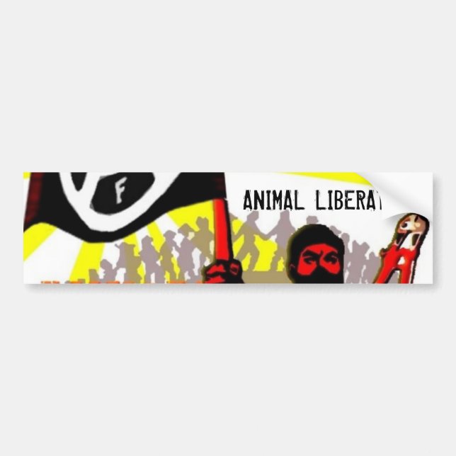 Autocollant De Voiture Libération animale (Devant)