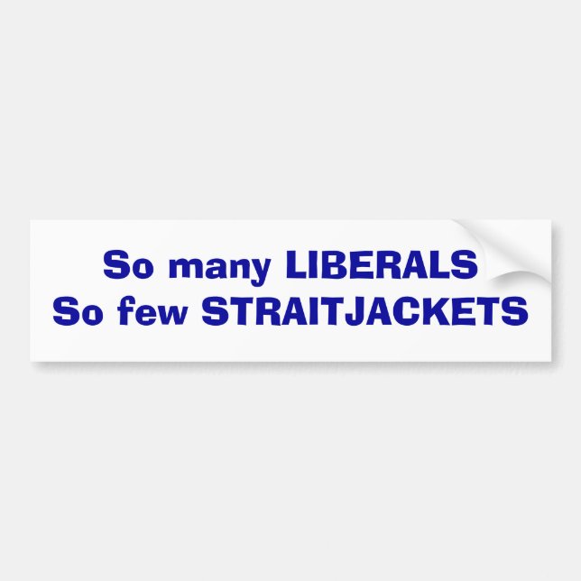 Autocollant De Voiture Libéraux Bumpersticker (Devant)