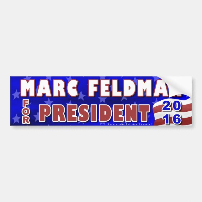 Autocollant De Voiture Libertaire 2016 de président élection de Marc (Devant)