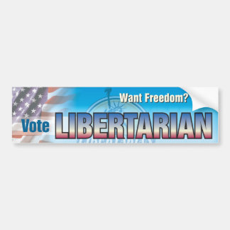 Autocollant De Voiture Libertaire de vote
