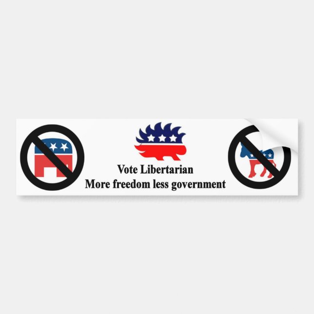 Autocollant De Voiture Libertaire de vote (Devant)