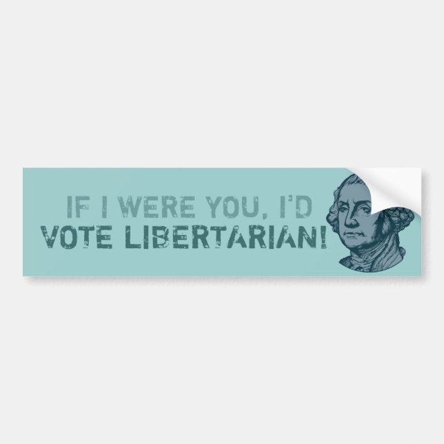 Autocollant De Voiture Libertaire de vote ! Adhésif pour pare-chocs (Devant)
