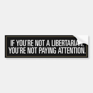 Autocollant De Voiture Libertaire prêtant l'attention