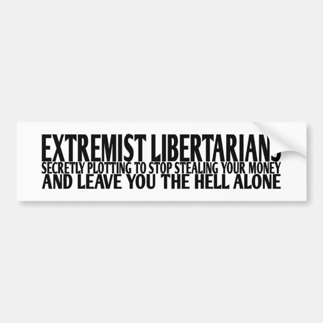 Autocollant De Voiture Libertaires extrémistes (Devant)