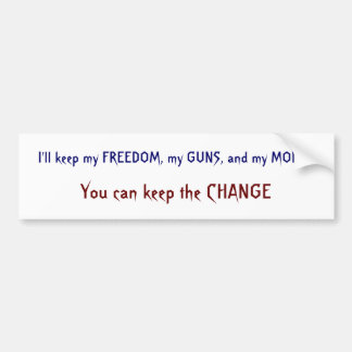 Autocollant De Voiture Liberté, armes à feu, argent, changement