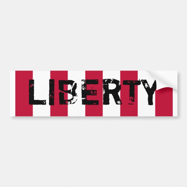 Autocollant De Voiture LIBERTÉ avec le drapeau de LIBERTÉ (Devant)